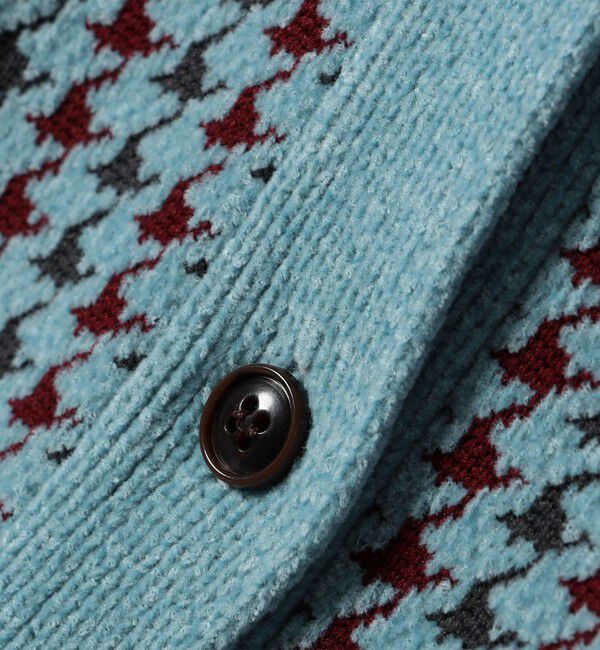 SHIPS any「SHIPS any:〈手洗い可能〉モールヤーン クルーネック 千鳥柄 カーディガン」|カーディガン|