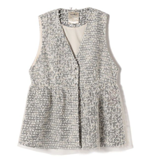 SHIPS for women「【SHIPS別注】troisiemeCHACO: チュール ジレ（セレモニー対応可）」|ベスト・ジレ|