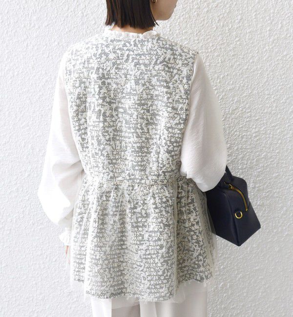 SHIPS for women「【SHIPS別注】troisiemeCHACO: チュール ジレ（セレモニー対応可）」|ベスト・ジレ|