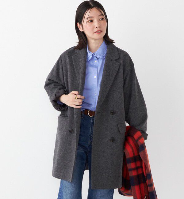 SHIPS Colors 「SHIPS Colors:SUPER100 テーラード コート◇」|チェスターコート|ダークグレー