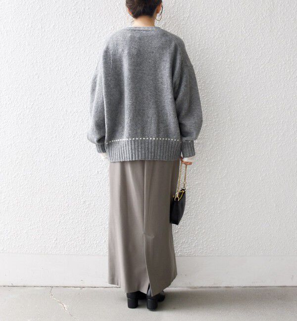 SHIPS any「SHIPS any:〈手洗い可能〉ステッチ デザイン ルーズ ニット カーディガン」|カーディガン|