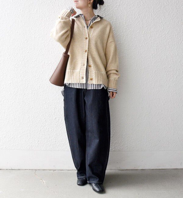 SHIPS any「SHIPS any:〈手洗い可能〉ステッチ デザイン ルーズ ニット カーディガン」|カーディガン|