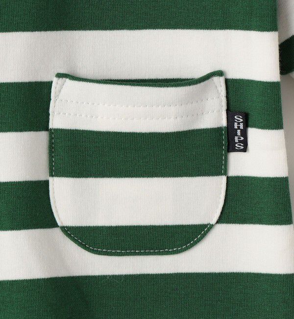 SHIPS KIDS「SHIPS KIDS:70～80cm / ボーダー ラガーシャツ ロンパース」|ロンパース|