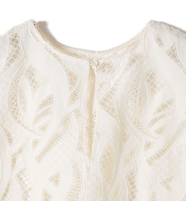 SHIPS for women「〈手洗い可能〉刺繍 スカラップ レース ノースリーブ プルオーバー」|ベスト・ジレ|