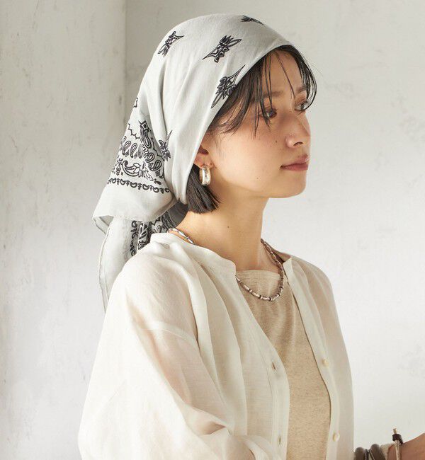 SHIPS for women「【一部SHIPS別注】destin: バンダナ カレ 90&times;90」|バンダナ・スカーフ|