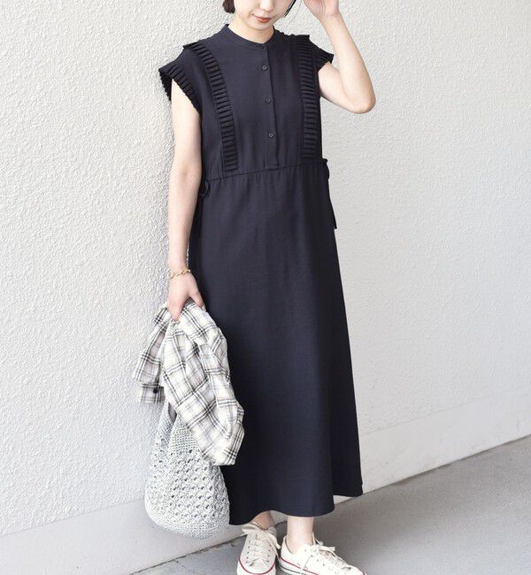 SHIPS Colors 「《一部追加予約》SHIPS Colors:〈手洗い可能〉プリーツ デザイン シャツ ワンピース2◆」|ワンピース|