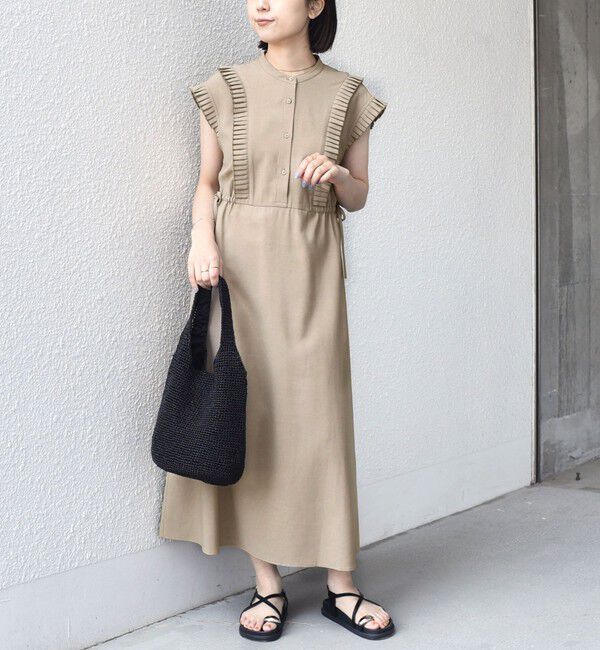 SHIPS Colors 「《一部追加予約》SHIPS Colors:〈手洗い可能〉プリーツ デザイン シャツ ワンピース2◆」|ワンピース|