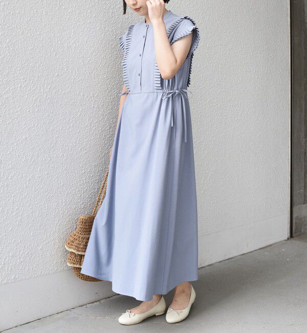 SHIPS Colors 「《一部追加予約》SHIPS Colors:〈手洗い可能〉プリーツ デザイン シャツ ワンピース2◆」|ワンピース|