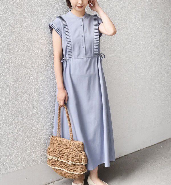 SHIPS Colors 「《一部追加予約》SHIPS Colors:〈手洗い可能〉プリーツ デザイン シャツ ワンピース2◆」|ワンピース|