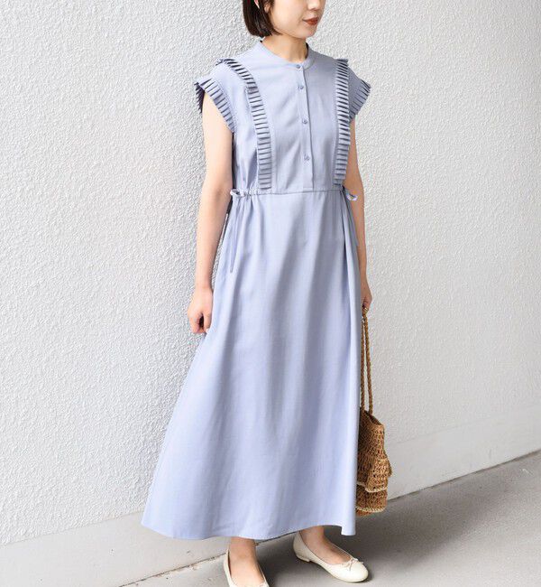 SHIPS Colors 「《一部追加予約》SHIPS Colors:〈手洗い可能〉プリーツ デザイン シャツ ワンピース2◆」|ワンピース|