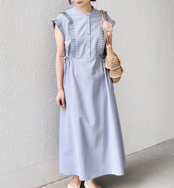 SHIPS Colors 「《一部追加予約》SHIPS Colors:〈手洗い可能〉プリーツ デザイン シャツ ワンピース2◆」|ワンピース|