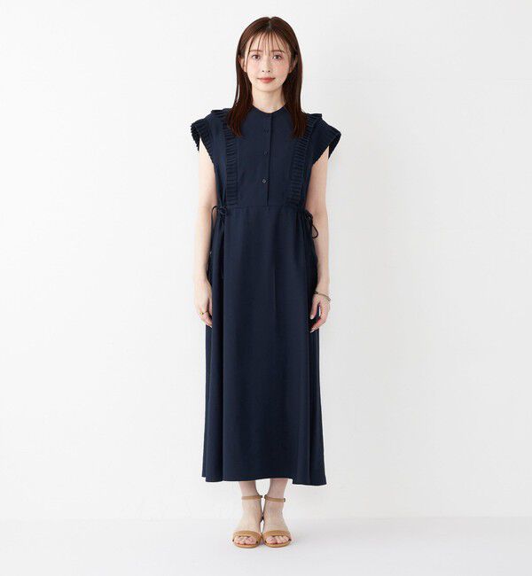 SHIPS Colors 「《一部追加予約》SHIPS Colors:〈手洗い可能〉プリーツ デザイン シャツ ワンピース2◆」|ワンピース|