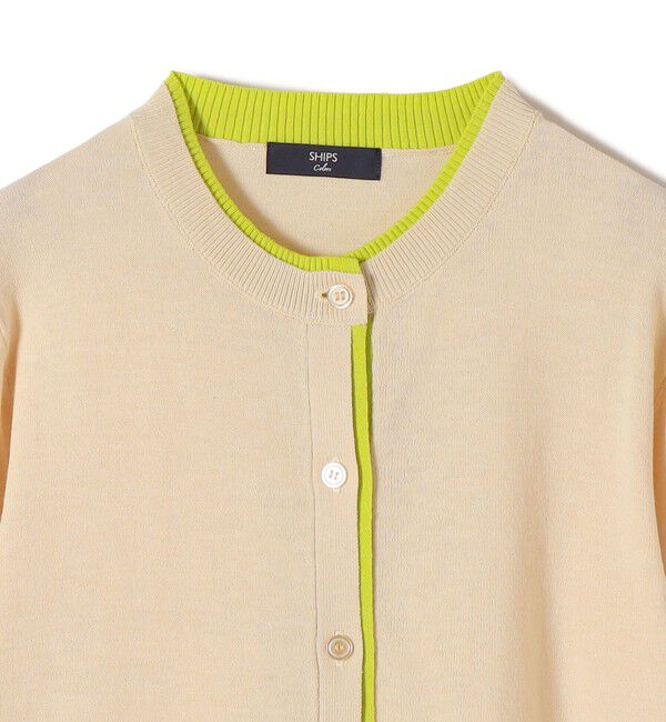 SHIPS Colors 「SHIPS Colors:〈手洗い可能〉配色 ニット クルーネック カーディガン◇」|カーディガン|