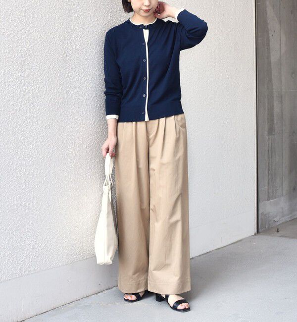 SHIPS Colors 「SHIPS Colors:〈手洗い可能〉配色 ニット クルーネック カーディガン◇」|カーディガン|