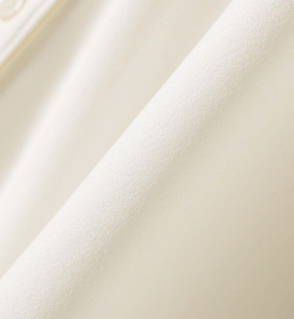 quaranciel「《予約》quaranciel:〈接触冷感/UVカット/吸水速乾/洗濯機可能〉スキッパー ギャザー シャツ カットソー」|シャツ・ブラウス|