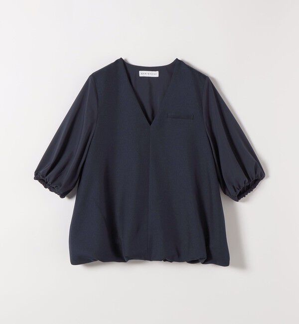 quaranciel「《予約》quaranciel:〈洗濯機可能〉Vネック 6分袖 ブラウス & Iライン スカート セットアップ」|ワンピース|