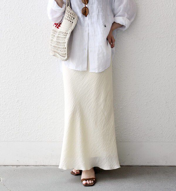 SHIPS any「《予約》SHIPS any:〈洗濯機可能〉メッシュ ナロー スカート」|スカート|