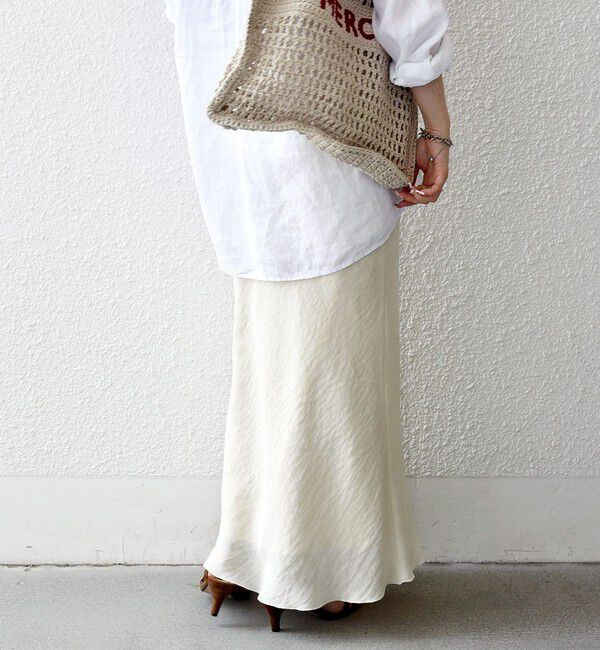 SHIPS any「《予約》SHIPS any:〈洗濯機可能〉メッシュ ナロー スカート」|スカート|