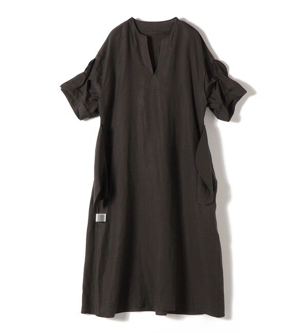 SHIPS for women「《予約》TICCA:〈手洗い可能〉リネン ツイスト スリーブ ワンピース」|ワンピース|