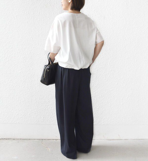 SHIPS for women「〈接触冷感 / 手洗い可能〉裾 バルーン シアー ドッキング プルオーバー」|Tシャツ・カットソー|