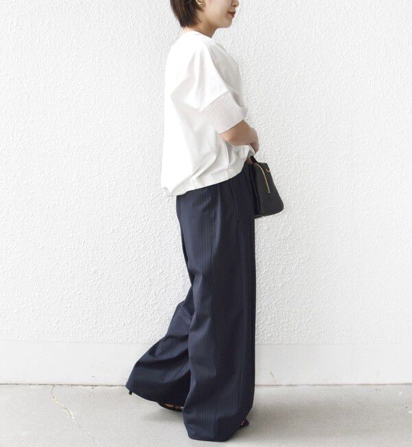 SHIPS for women「〈接触冷感 / 手洗い可能〉裾 バルーン シアー ドッキング プルオーバー」|Tシャツ・カットソー|