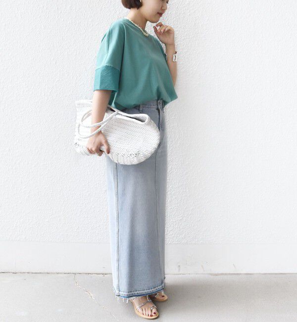 SHIPS for women「〈接触冷感 / 手洗い可能〉裾 バルーン シアー ドッキング プルオーバー」|Tシャツ・カットソー|