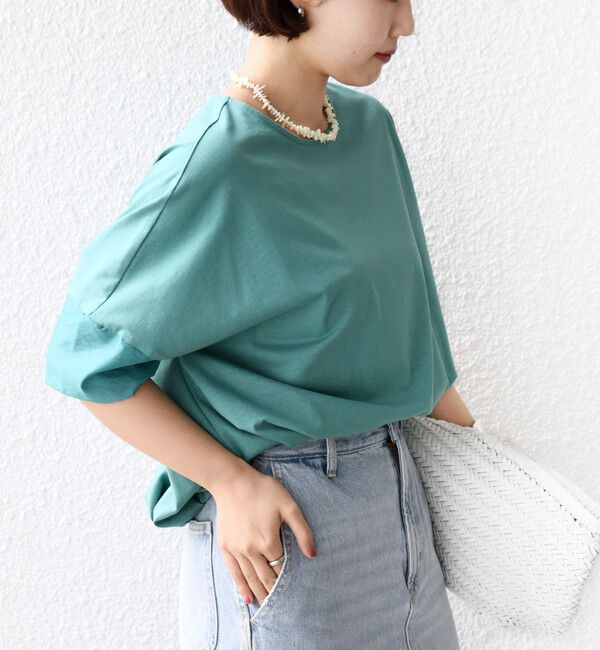 SHIPS for women「〈接触冷感 / 手洗い可能〉裾 バルーン シアー ドッキング プルオーバー」|Tシャツ・カットソー|