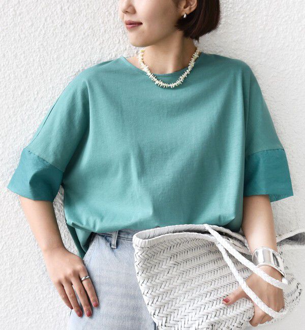 SHIPS for women「〈接触冷感 / 手洗い可能〉裾 バルーン シアー ドッキング プルオーバー」|Tシャツ・カットソー|