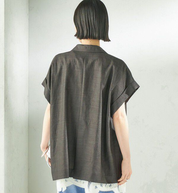 SHIPS for women「《予約》〈接触冷感/UVカット/吸水速乾/洗濯機可能〉SUUSUU フレンチ スリーブ 羽織 ジャケット」|テーラードジャケット|