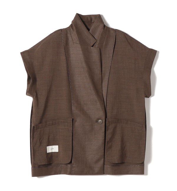 SHIPS for women「《予約》〈接触冷感/UVカット/吸水速乾/洗濯機可能〉SUUSUU フレンチ スリーブ 羽織 ジャケット」|テーラードジャケット|