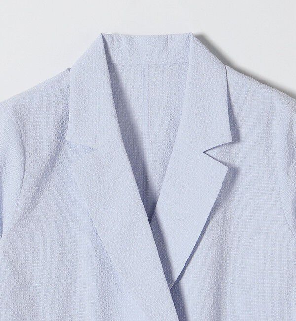 quaranciel「《予約》quaranciel:〈手洗い可能〉シアー カラミ テーラード ダブル ジャケット」|その他|
