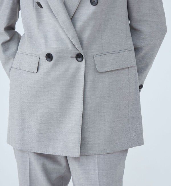 TOMORROWLAND collection「シャイニーピンヘッド ダブルブレストジャケット」|テーラードジャケット|