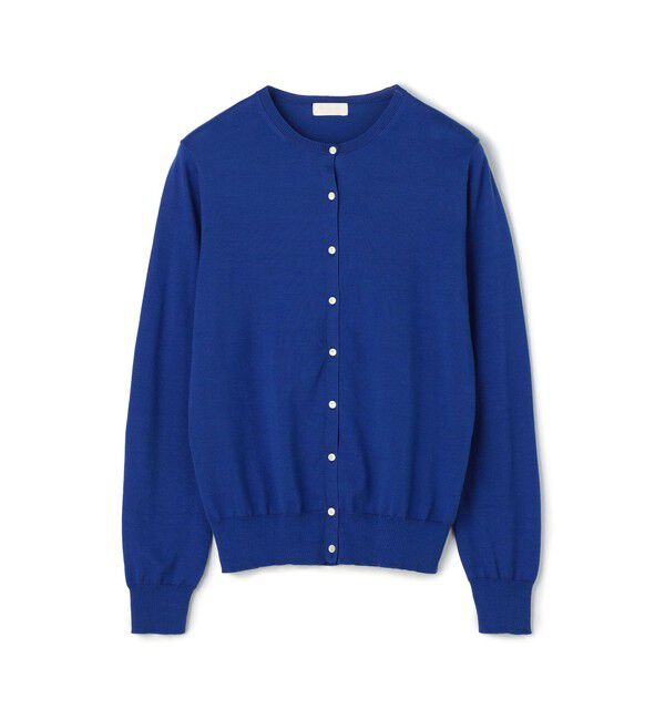 Ballsey「ハイゲージコットン クルーネックカーディガン」|カーディガン|65 ブルー