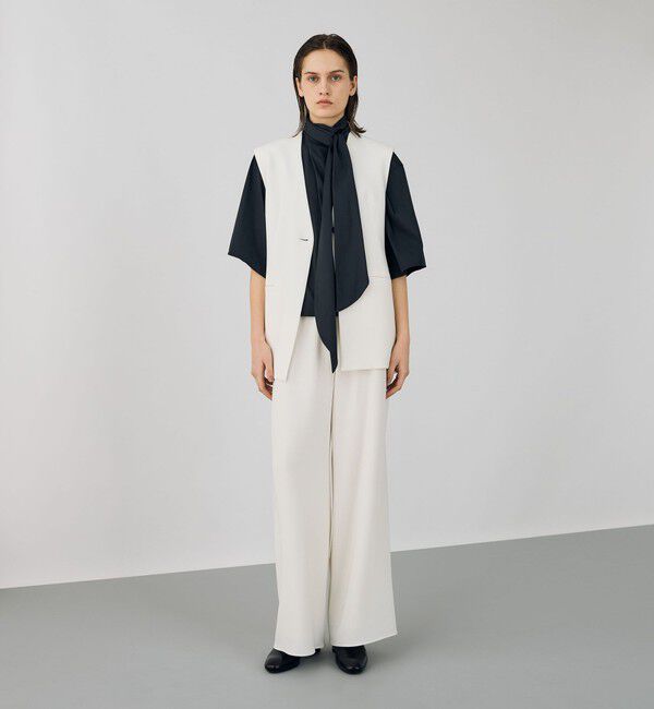 DES PRES「ライトダブルクロス ノーカラージレ」|ベスト・ジレ|