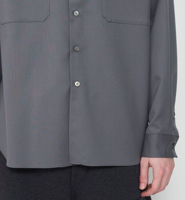 GALERIE VIE「ウォッシャブルギャバジン スタンドカラーシャツ」|シャツ・ブラウス|