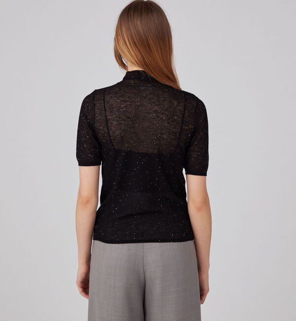 Ballsey「ミニスパンコール ハーフスリーブプルオーバー」|ニット・セーター|