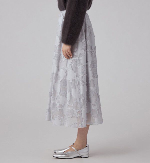 Ballsey「フラッフィージャカード ギャザースカート」|フレア|