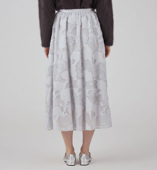 Ballsey「フラッフィージャカード ギャザースカート」|フレア|