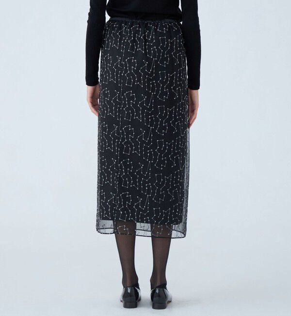 Ballsey「ビーズチュールエンブロイダリー タイトロングスカート」|スカート|