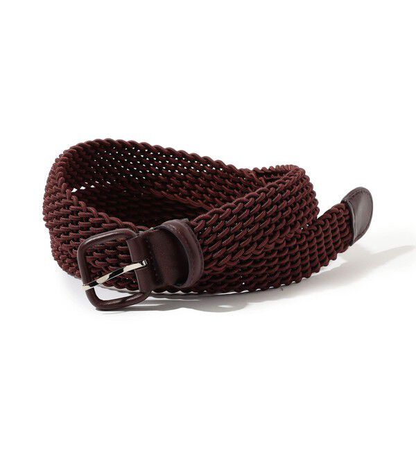 TOMORROWLAND GOODS「Maison Boinet 革巻き メッシュベルト」|ベルト|39 ボルドー