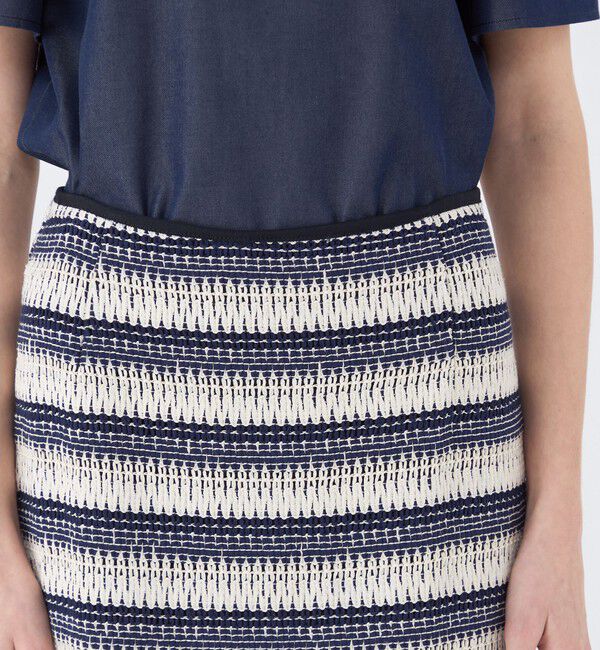 TOMORROWLAND collection「クロッシュボーダー タイトストレートスカート」|タイト|