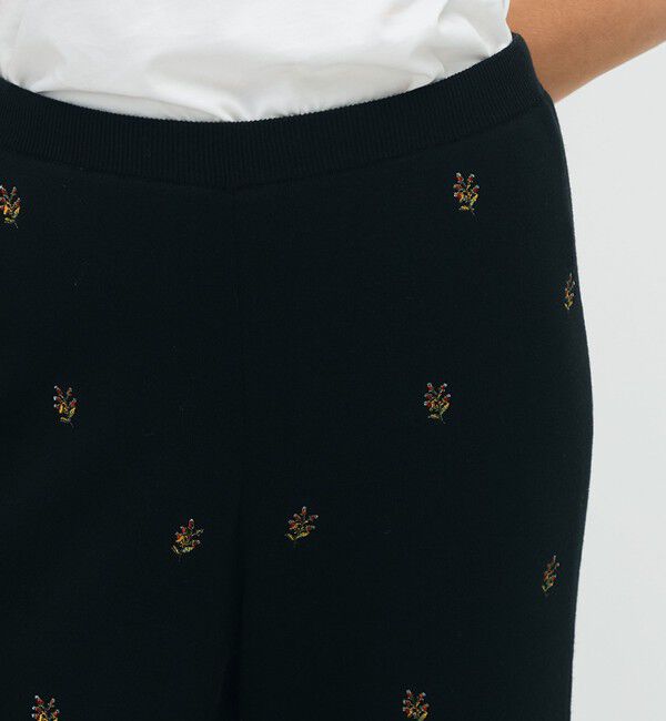 CABaN「コットンカシミヤ エンブロイダリーニットパンツ」|その他|