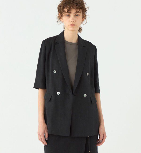 TOMORROWLAND collection「【一部WEB先行予約】レーヨンリネンオックス ハーフスリーブジャケット」|テーラードジャケット|