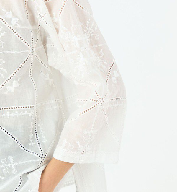 MACPHEE「ビンテージエンブロイダリー レギュラーカラーシャツ」|シャツ・ブラウス|