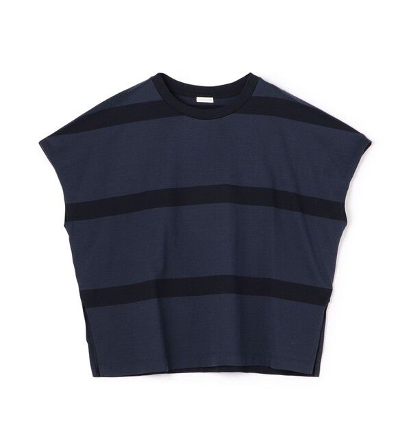 GALERIE VIE「ファインコットン ワイドクルーネックプルオーバー」|Tシャツ・カットソー|68 ネイビー系