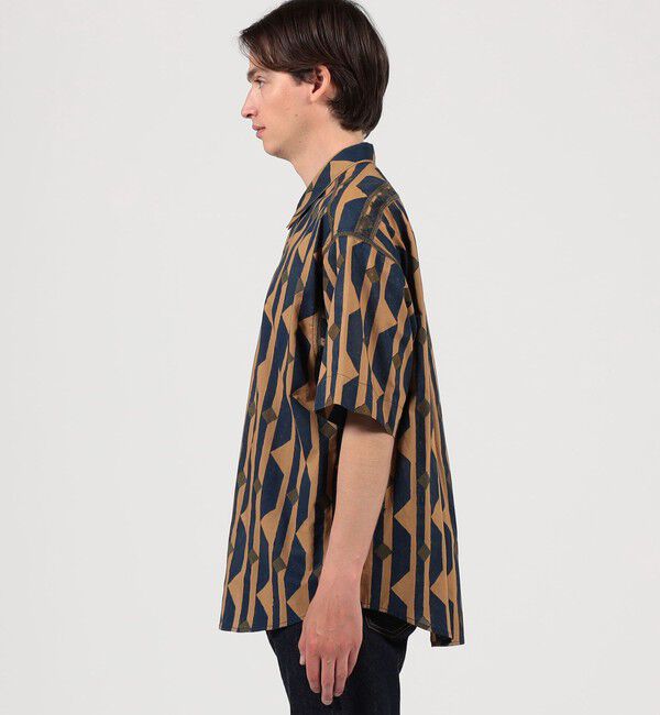 TOMORROWLAND MENS「インド コットン ブロックプリント ハーフスリーブシャツ」|シャツ・ブラウス|