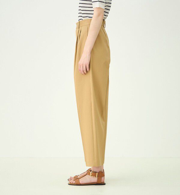 MACPHEE「コットンチノ タックストレートパンツ」|チノ|