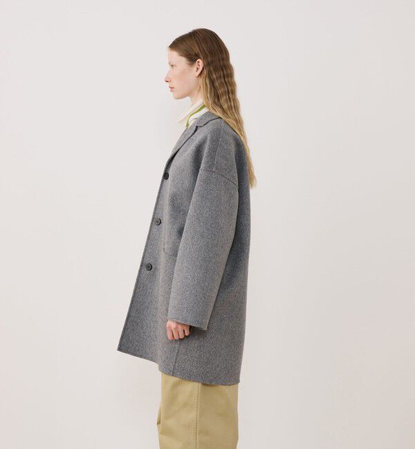 GALERIE VIE「ウールダブルフェイス キモノスリーブコート」|チェスターコート|