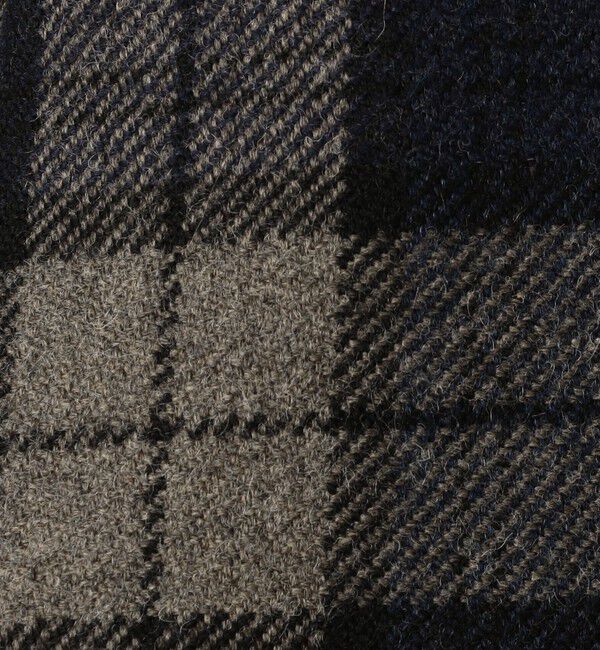 GALERIE VIE「タータンウールツイード バルカラーコート」|ステンカラーコート|