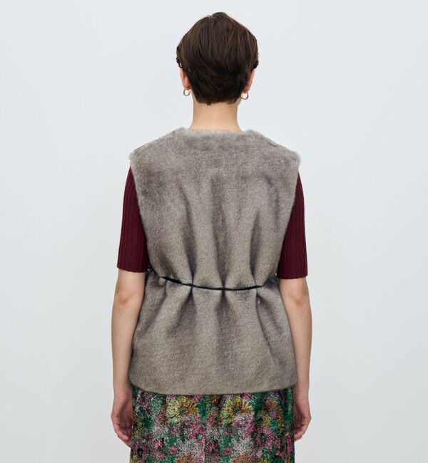 TOMORROWLAND collection「フェイクミンク ベルテッドジレ」|ベスト・ジレ|